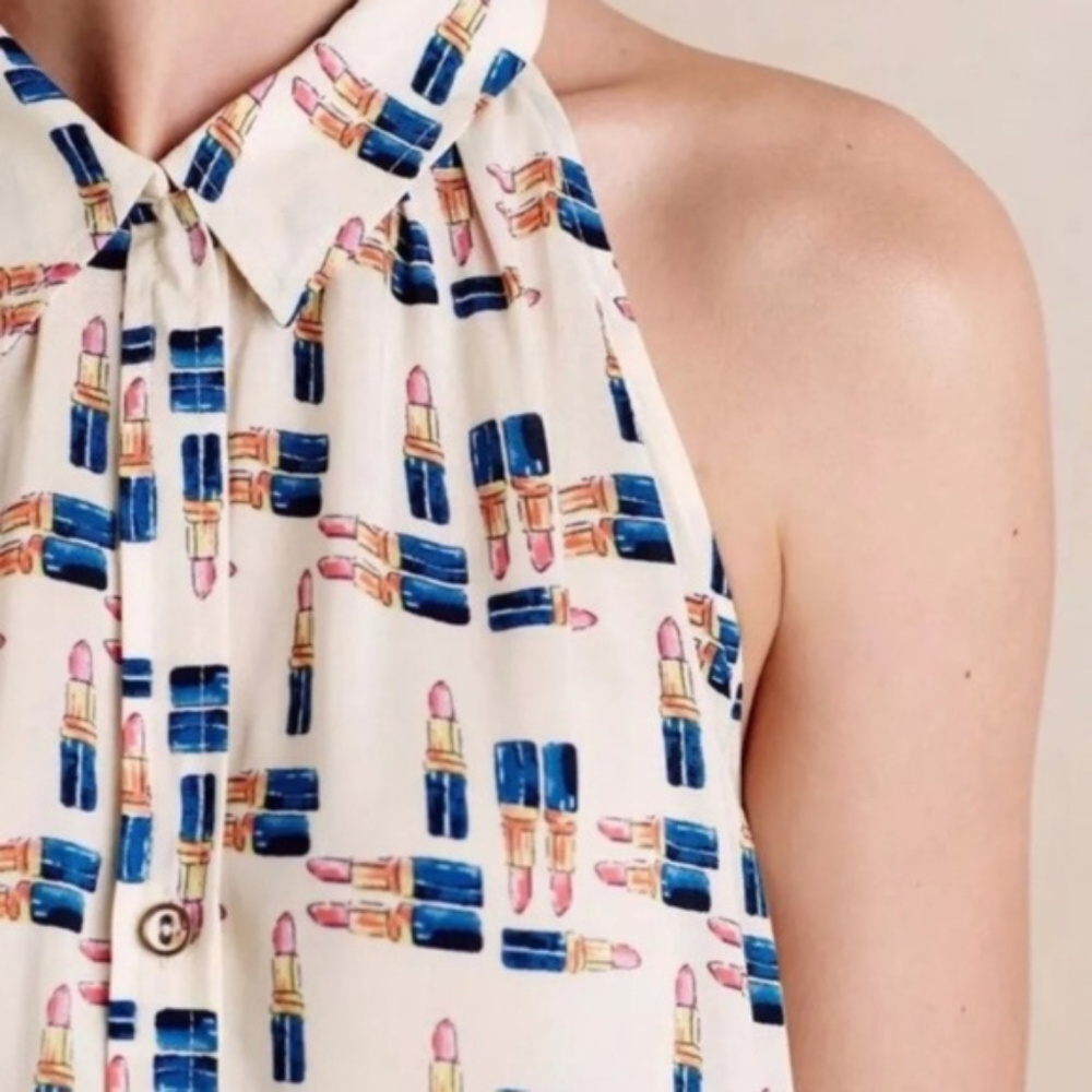 Anthropologie Tesni Lipstick Swing top by Maeve - Picture 2 of 7